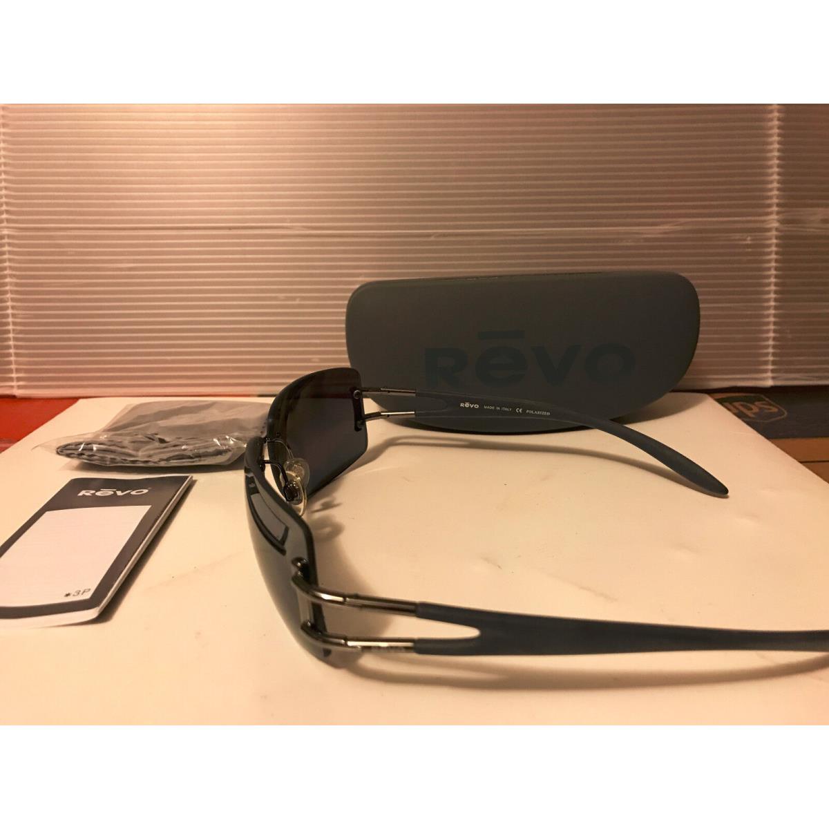 Revo sunglasses  - GUNMETAL Frame, GRAY POLARIZED SILVER MIRROR Lens