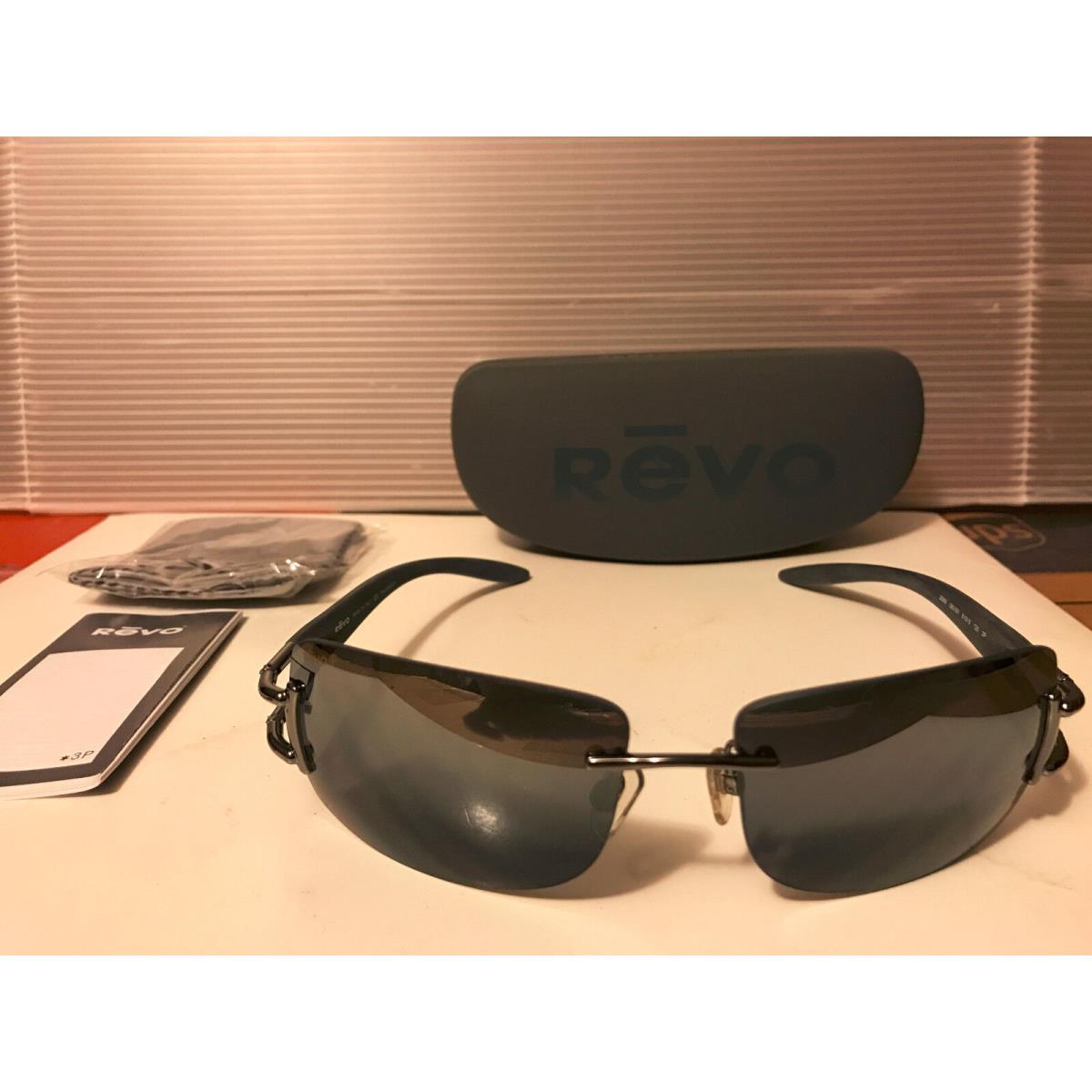 Revo sunglasses  - GUNMETAL Frame, GRAY POLARIZED SILVER MIRROR Lens