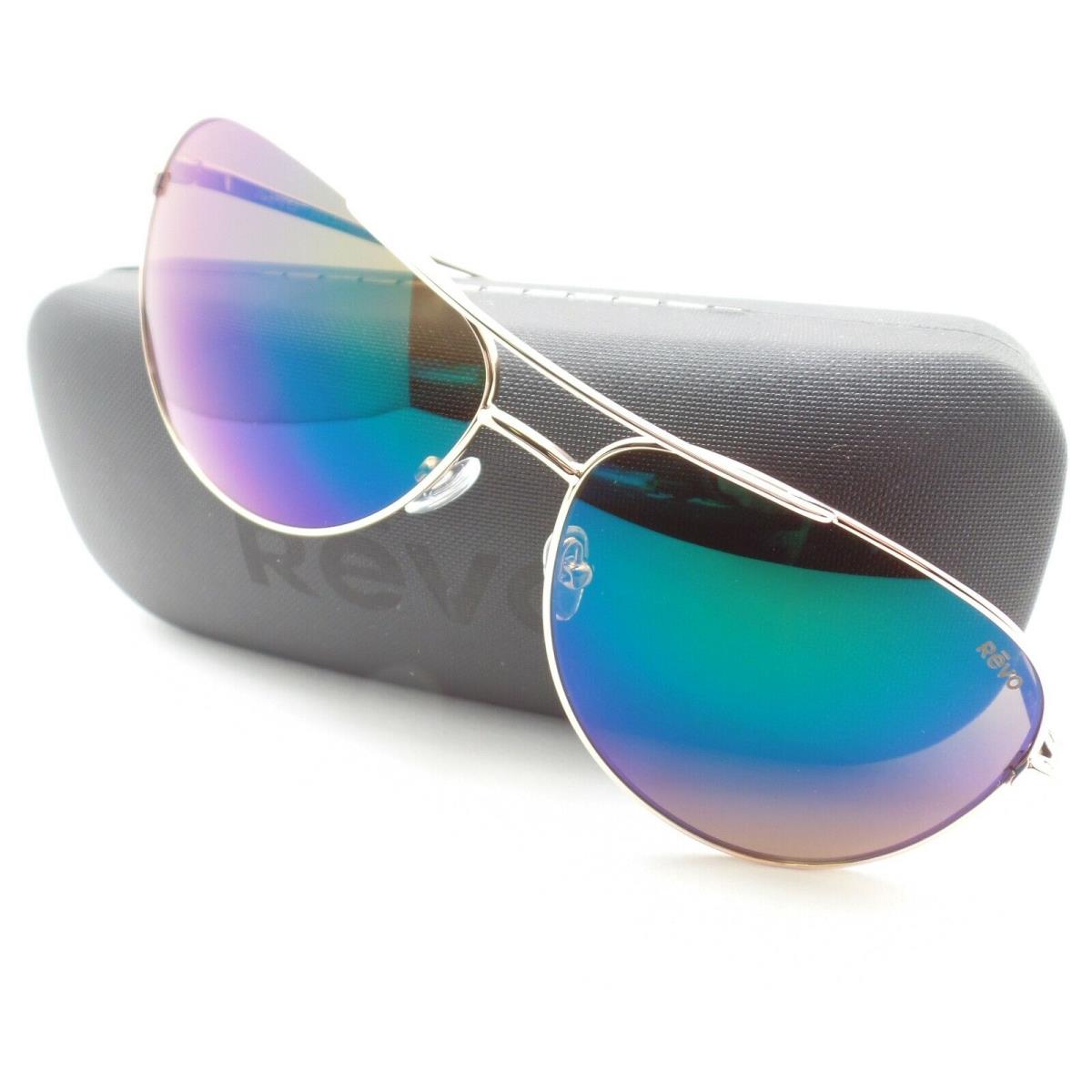 Revo Relay Gold Green Water Polarized Mirror Sunglasses