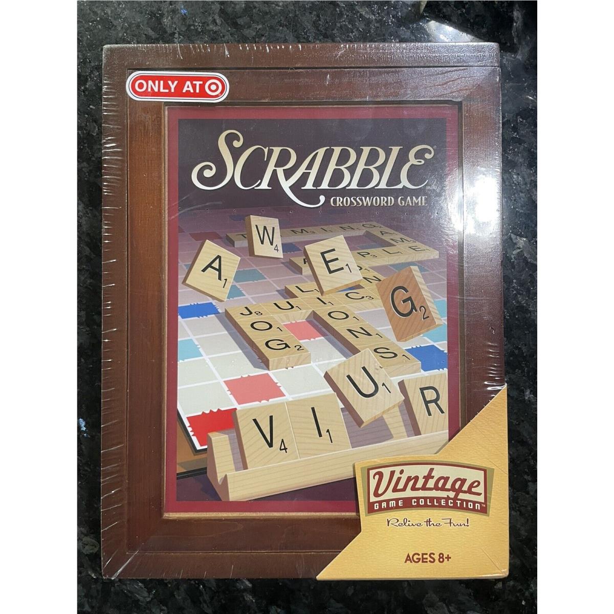 Hasbro Parker Bros Scrabble Crossword Game Vintage Collection In Wooden Box