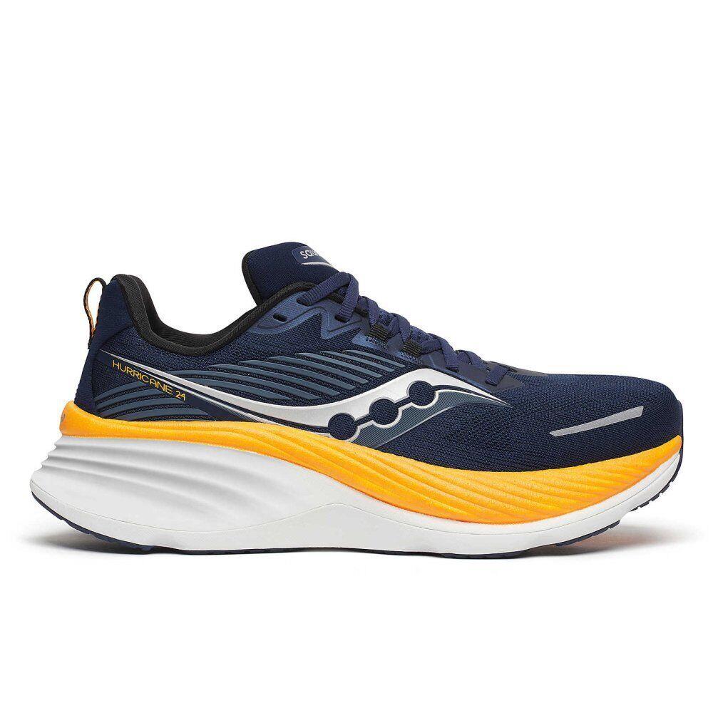 Saucony Men`s Hurricane 24 Running Shoes - Navy/peel