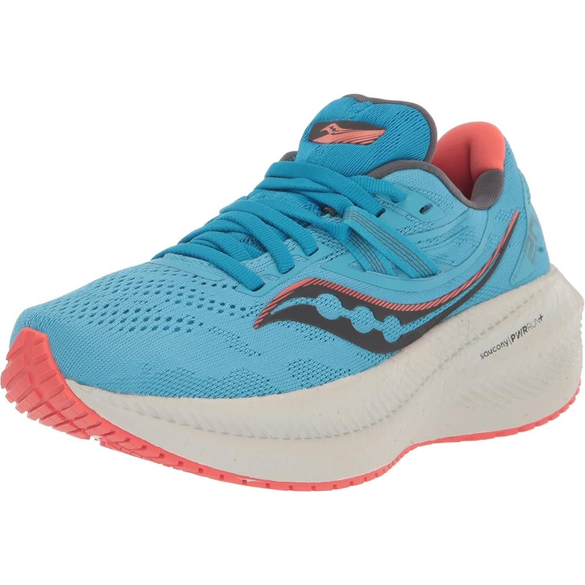 Saucony Women`s Triumph 20 Running Shoe 11 Ocean/coral