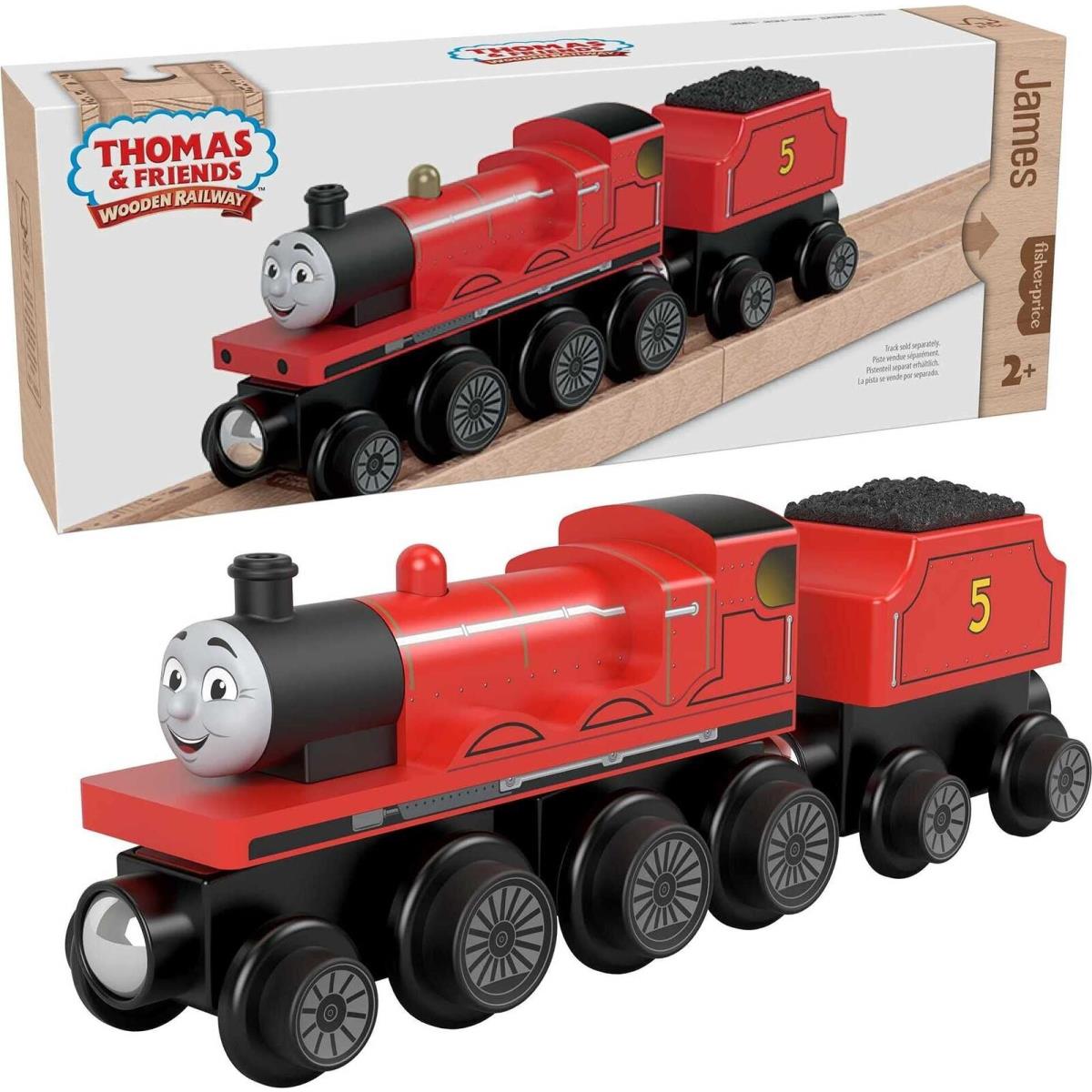 Thomas Friends Wooden Railway Toy Train James Push-along Wood Engine