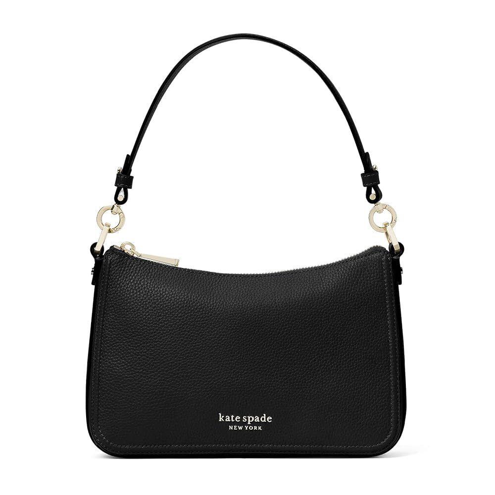 Kate Spade Hudson Medium Pebbled Leather Convertible Crossbody Black K6576