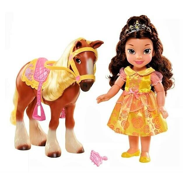 Disney`s Beauty The Beast Belle Doll Philippe Horse Set Collectible Htf