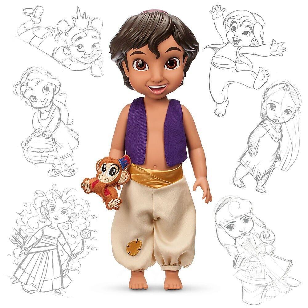 Disney Store Aladdin Animators Toddler Collection 16 Dolls Abu Prince Ali