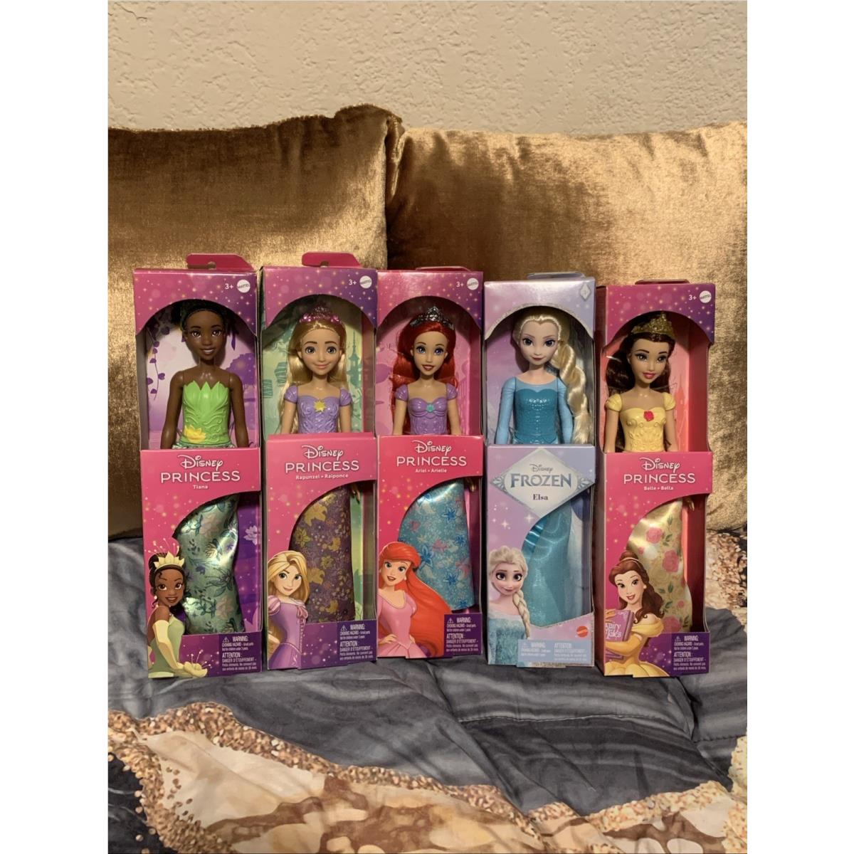 Disney Princess Dolls 5 Piece Special Set Tiana Rapunzel Ariel Elsa Belle