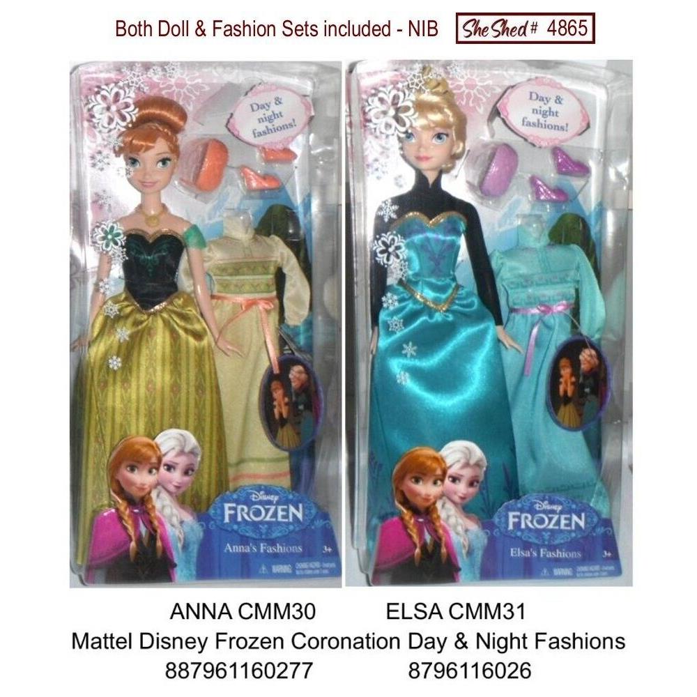 Disney Frozen Coronation Day Anna CMM30 + Elsa CMM31 - 2 Dolls by Mattel