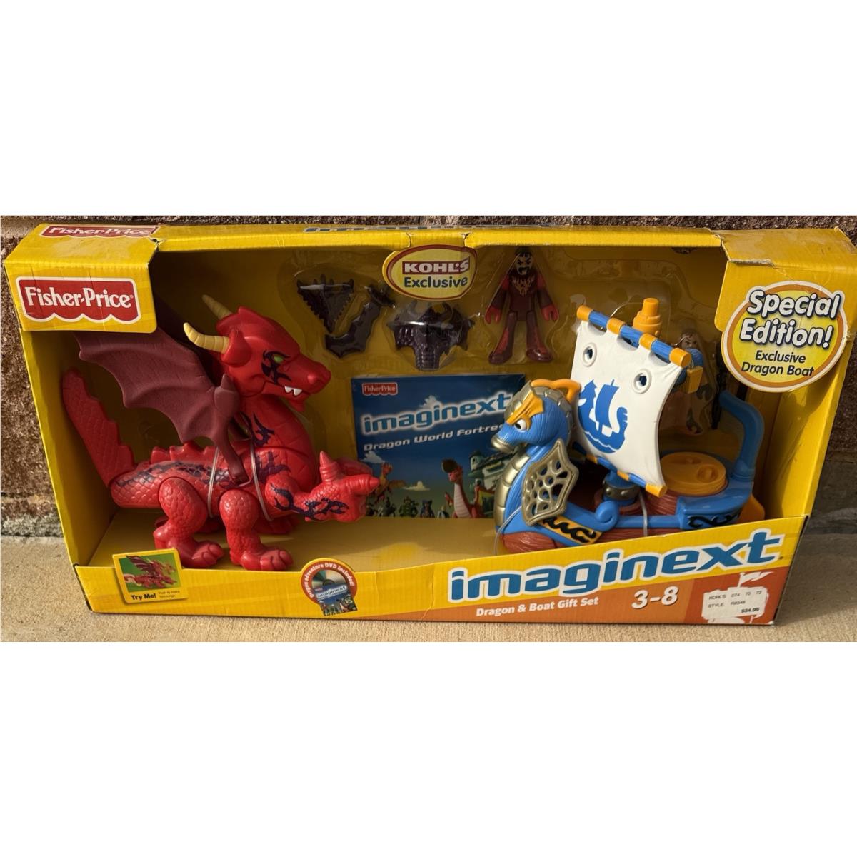 Imaginext Dragon Boat Set - Kohl S Exclusive - From 2009 - Ultra Rare