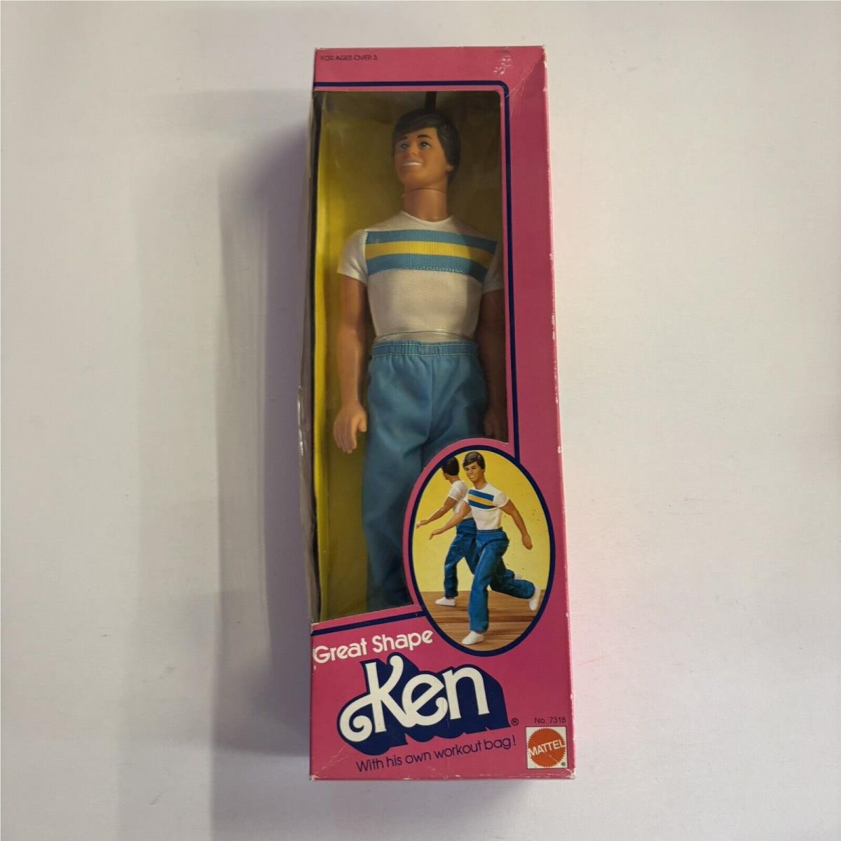 Barbie Great Shape Ken Doll with Workout Bag Mattel 1983 7318 Never Opened