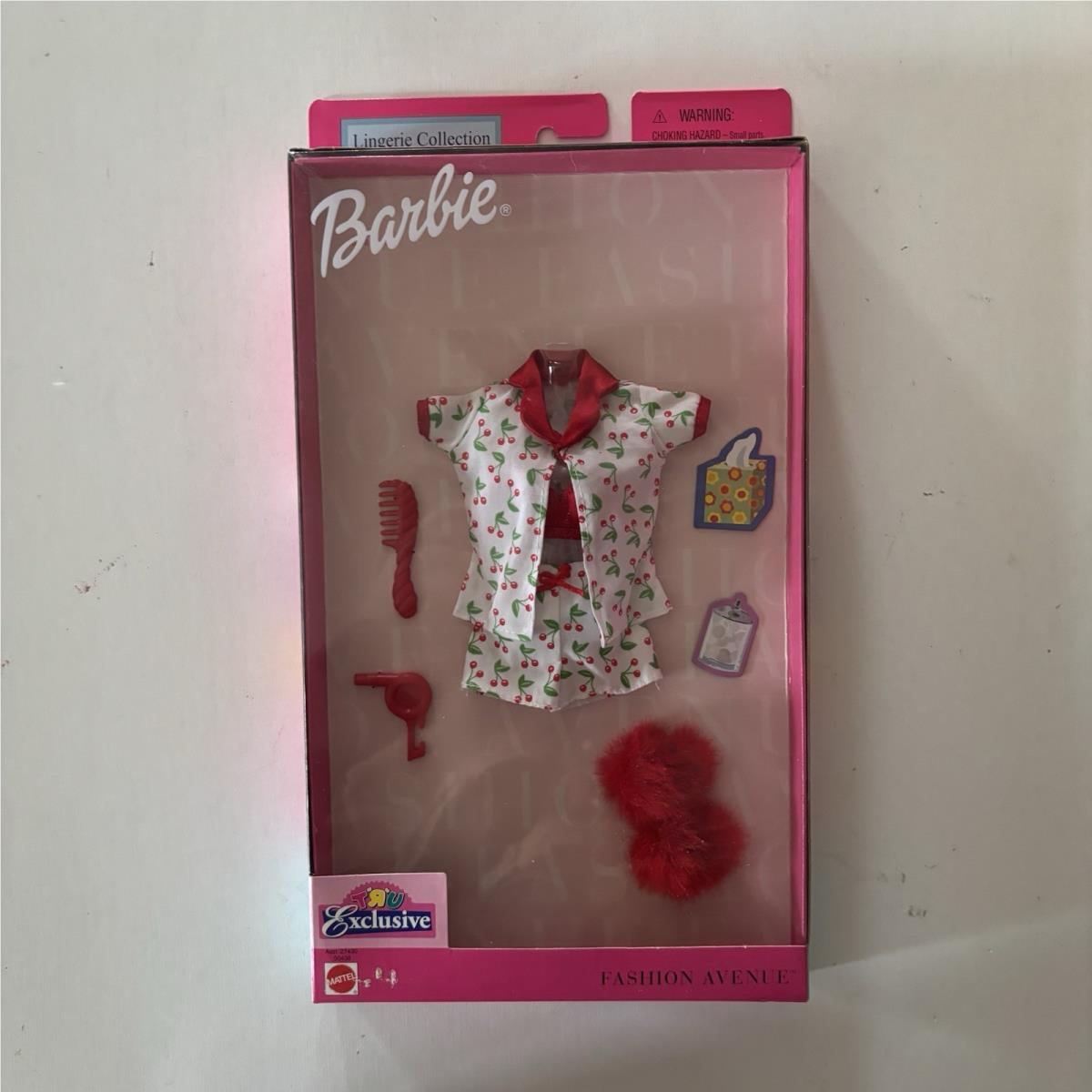 Vintage Htf Mattel 2001 Barbie Fashion Ave Lingerie Collection Cherries 50438