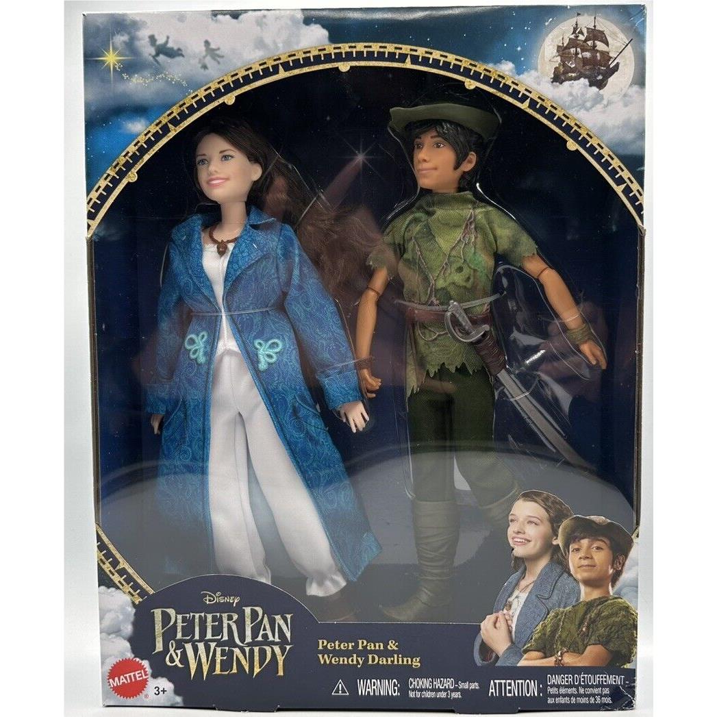 Peter Pan Wendy Darling Disney Fashion Dolls Mattel Toy Collectibles 2 Pack