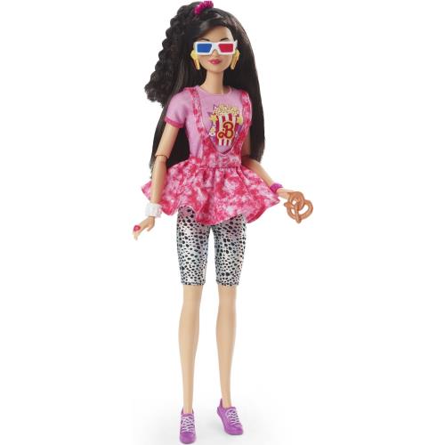 Barbie Rewind Collectible Doll 1980s Movie Night Outfit Nostalgic Accessories