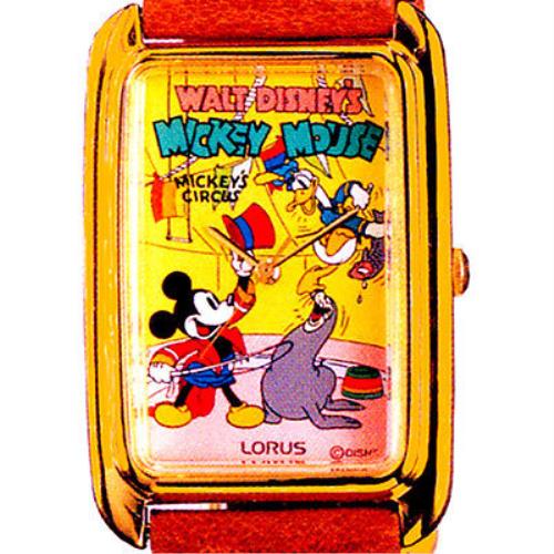 Mickey Circus Ring Master New/boxed Seiko Lorus Gold Tone Rare Watch RMF832
