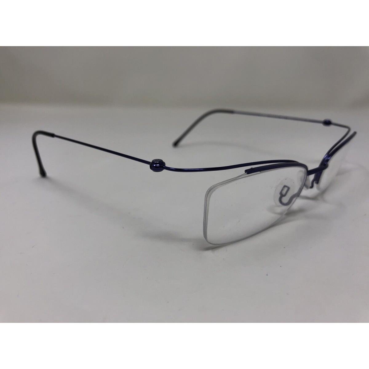Balmain Eyeglasses Frame France Ipomee 931 50-19 Blue Metal Half Rim VX72