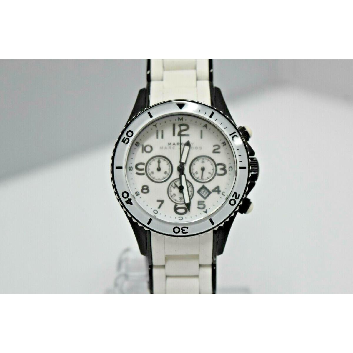 Marc By Marc Jacobs White Silicone Chronograph MBM2574 Watch