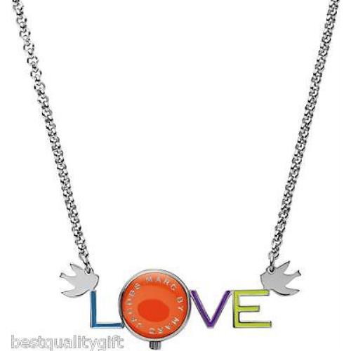 New-marc Jacobs Multi-color+silver-tone Love+birds Necklace WATCH-MBM7043+TAG