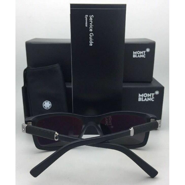 Montblanc sunglasses  - Matte Black Frame, Smoke Grey Lens