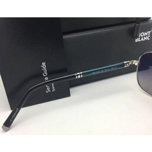 Montblanc sunglasses  - Silver / Black / Green Frame, Grey Gradient Lens