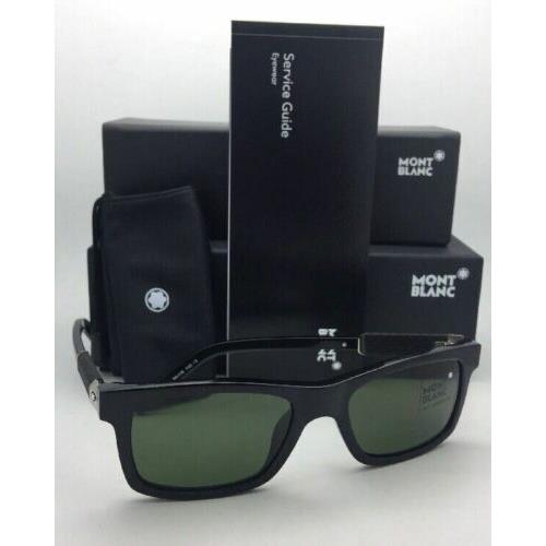 Montblanc sunglasses  - Black Frame, Green Lens
