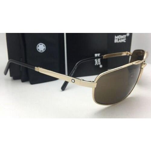 Montblanc sunglasses  - Gold / Black Frame, Roviex Brown Lens