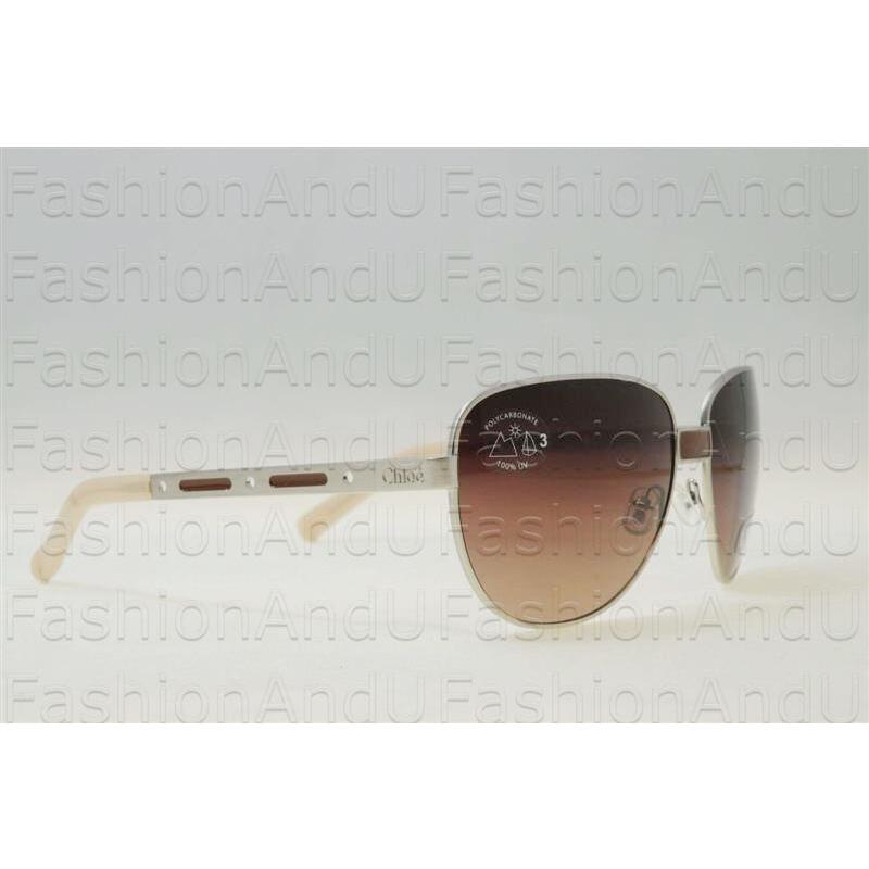 Chloe CL2166 C04 Silver W/brown Gradient Sunglasses