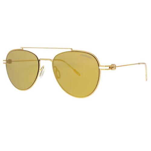Montblanc MB0001S-003 Gold Aviator Sunglasses