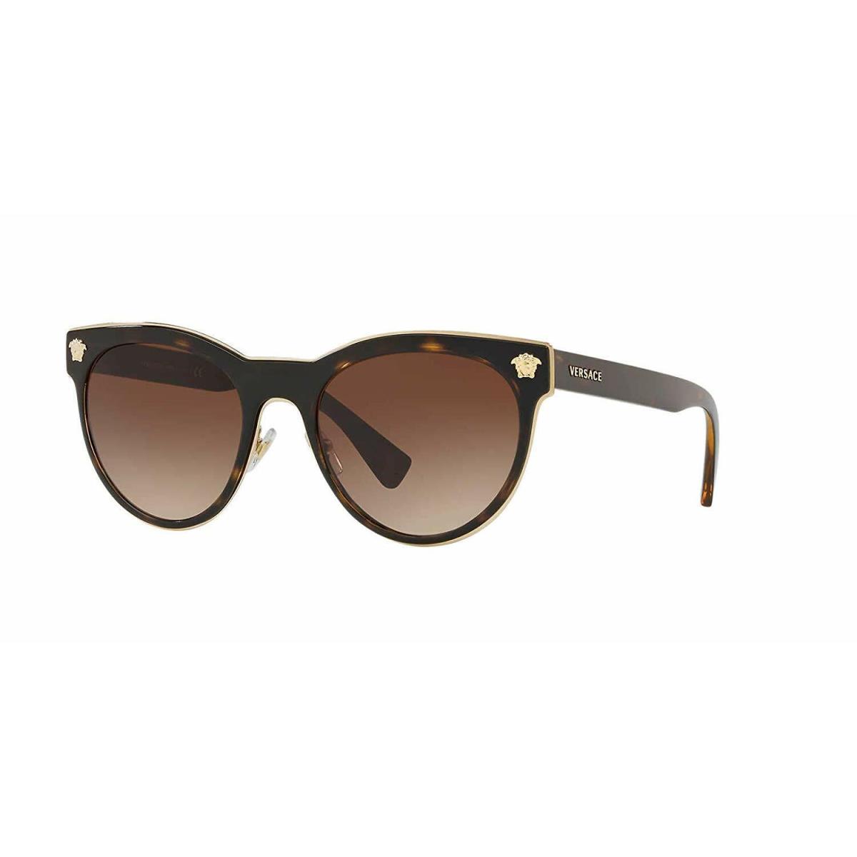 Versace Medusa Charm Sunglasses VE2198 125213 Dark Havana / Brown Gradient Lens