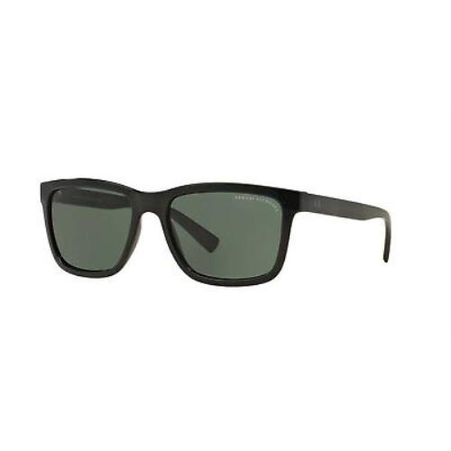 A X Armani Exchange Men`s AX4045S Rectangular Sunglasses Black/grey Green