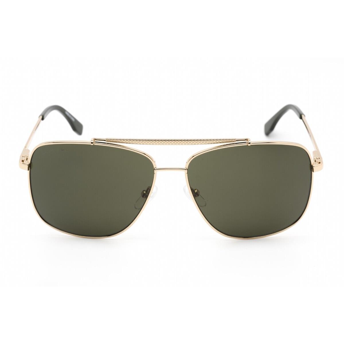 Lacoste L188S 714 Sunglasses Gold Frame Green Lenses 59mm - Frame: Gold, Lens: Gray