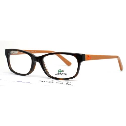 Lacoste L3606 214 Havana Unisex Kids Rectangle Eyeglasses 49-16-130 B:30