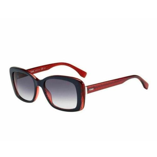Fendi FF0002/S-7PP9C Women`s Blue Red FF Logo Rectangle Sunglasses