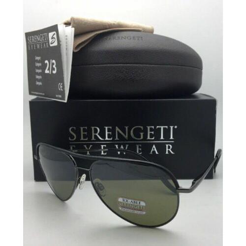 Serengeti Photochromic Polarized Sunglasses Cararra Leather 8548 Black-gunmetal