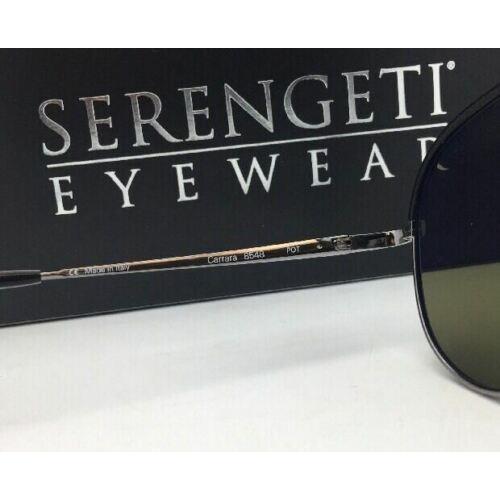 Serengeti sunglasses CARARRA LEATHER - Gunmetal / Black Leather Frame, 555NM Polarized Lens