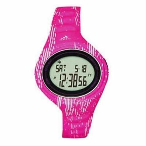 Women`s Adidas ADP3183 Performance Pink Rubber Strap Digital Chronograph Watch
