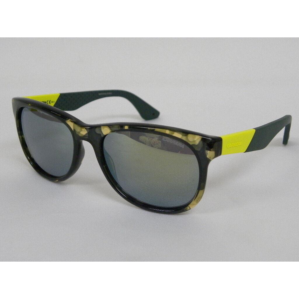 Carrera 5010/S 8HC QU Camoflauge Green Mirror Square Sunglasses - Frame: Green, Lens: Green