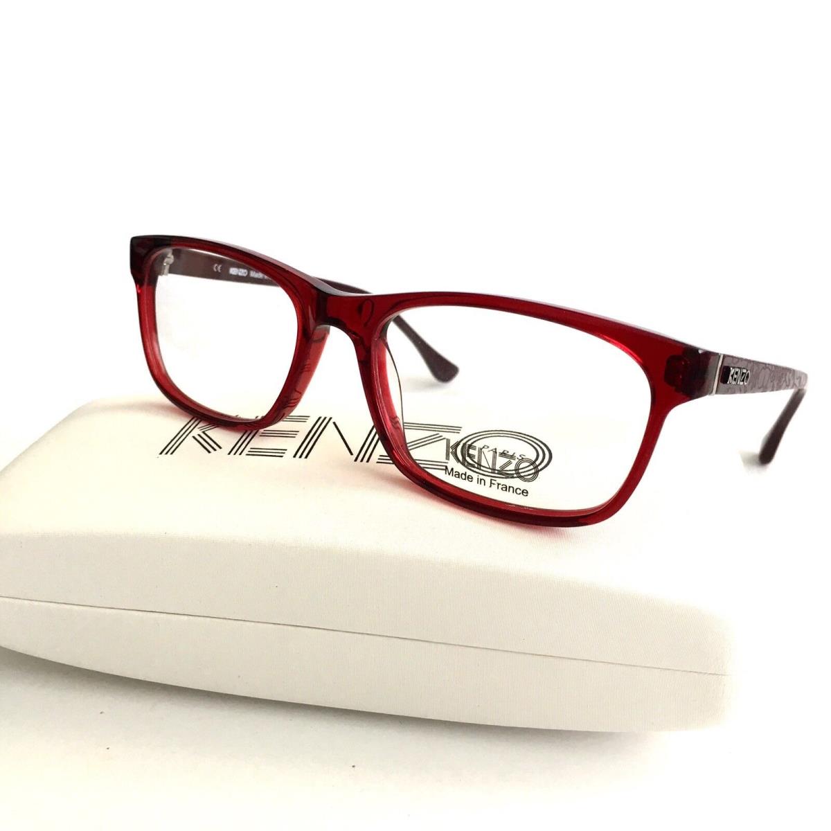 Kenzo Eyeglasses KZ2211 2211 Red C04 with Case 53mm