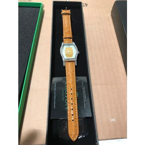 Croton Women`s CN207514TNTI Honey Brown Leather Watch