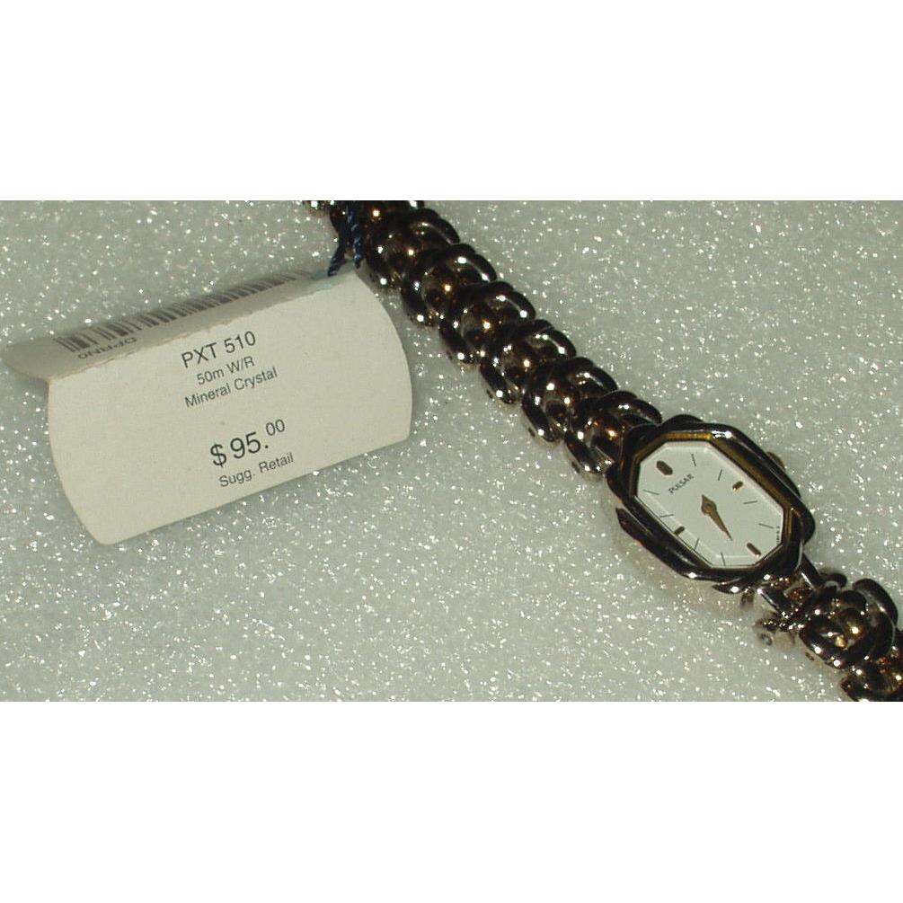 Pulsar Ladies Mineral Crystal Watch Model Pxt 510 Silver / Gold Tone