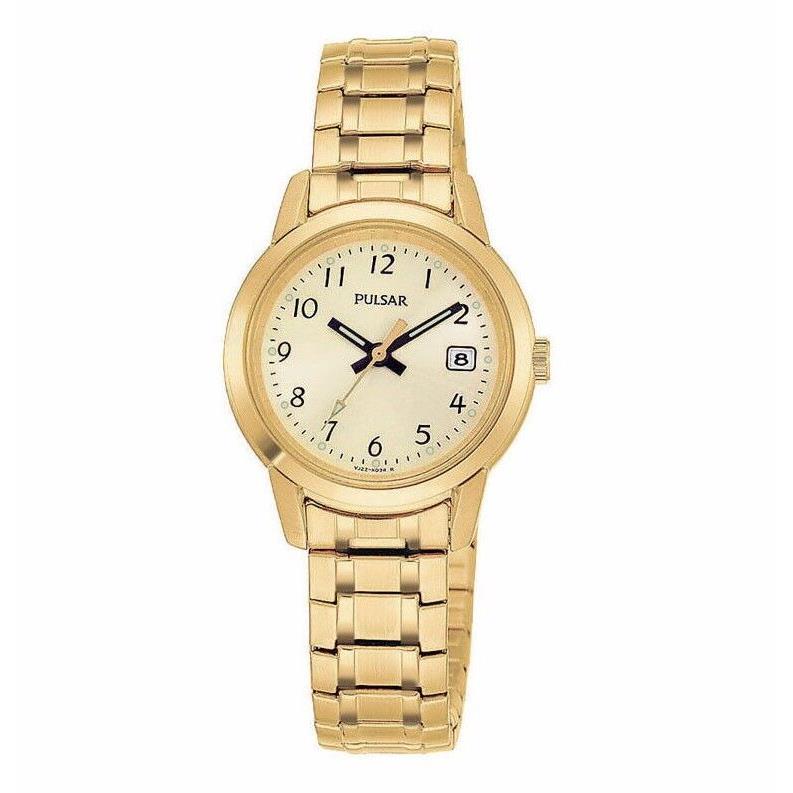 Pulsar PH7030 Ladies Gold Tone Champagne Stainless Steel Quartz Watch