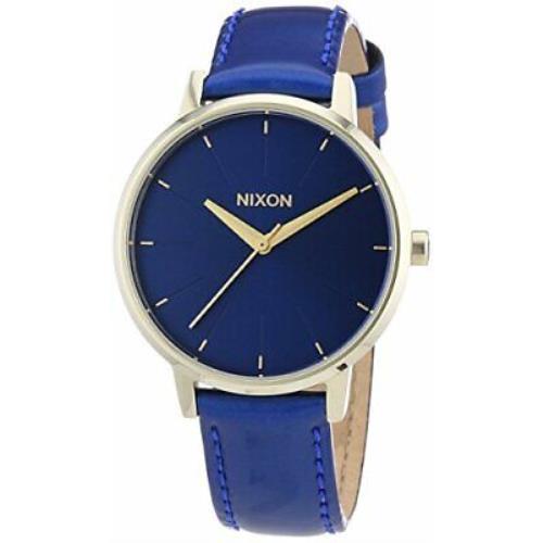 Nixon Blue Dial Stainless Steel Leather Quartz Ladies Watch A108-1395