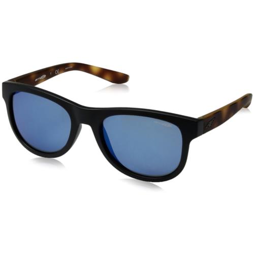 Arnette Class Act Fuzzy Black Sunglasses AN4222 - 227355 - Frame: Fuzzy Black / Matte Tortoise, Lens: Blue Mirrored