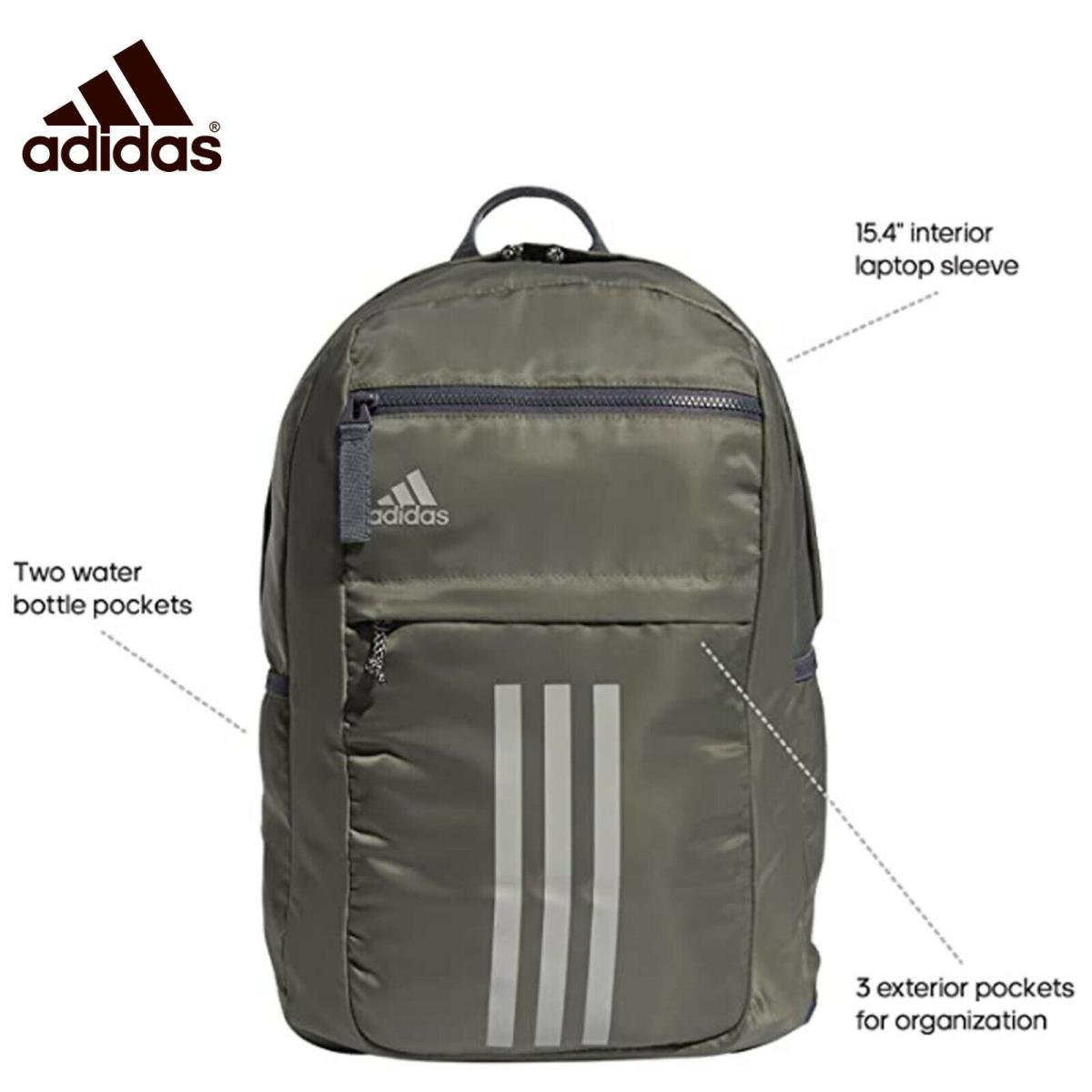 Adidas League 3 Stripe Backpack Legacy Green / Onix / Grey