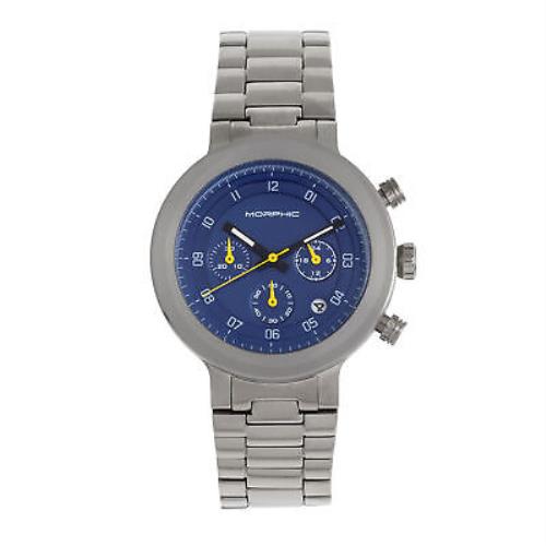 Morphic M78 Series Chronograph Bracelet Watch - Silver/blue
