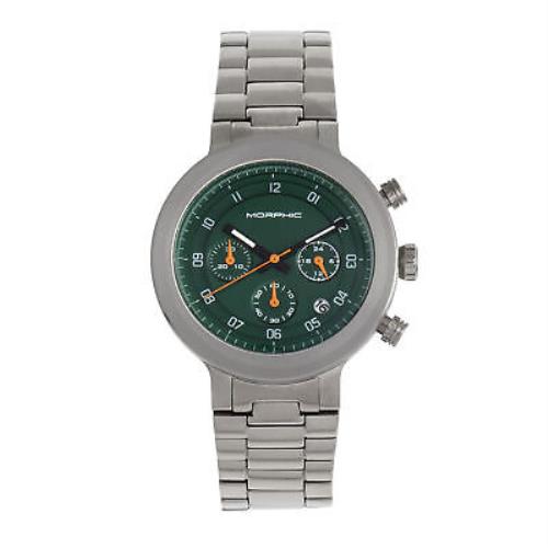 Morphic M78 Series Chronograph Bracelet Watch - Silver/green