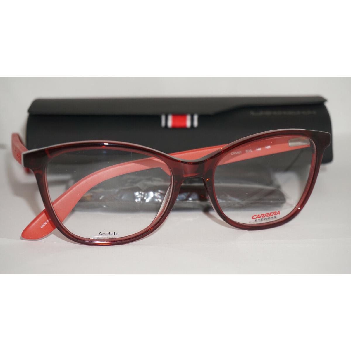 Carrera Eyeglasses Burgundy Matte Red CA5501 Bda 52 17 140