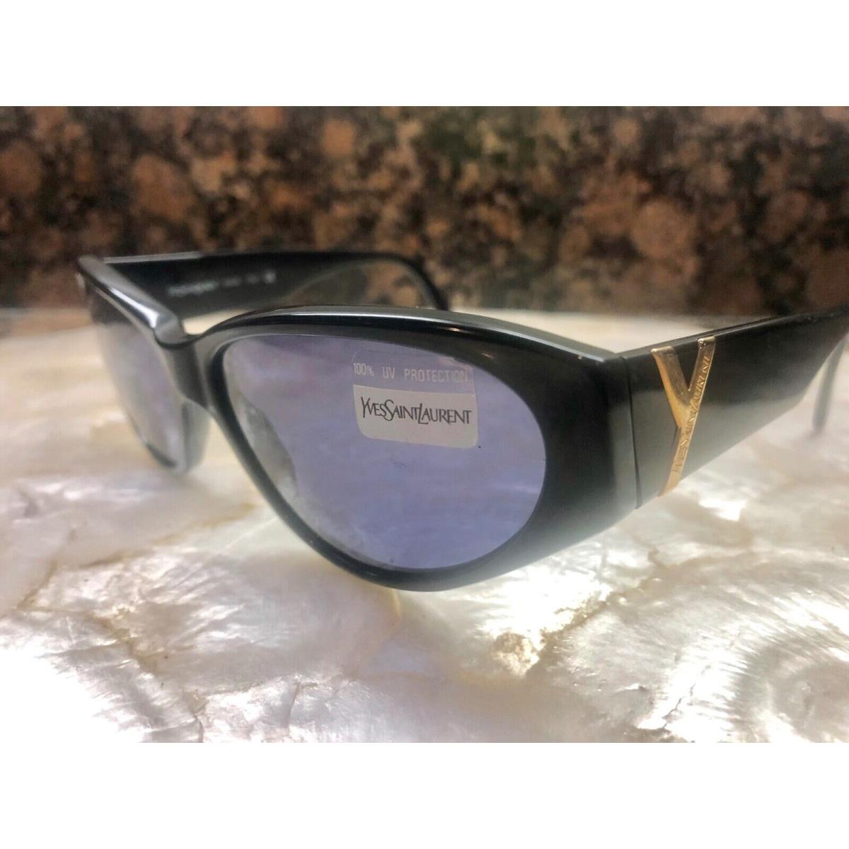 Vintage Yves Saint Laurent Black / Gold Y Sunglasses 6532 Y505 140