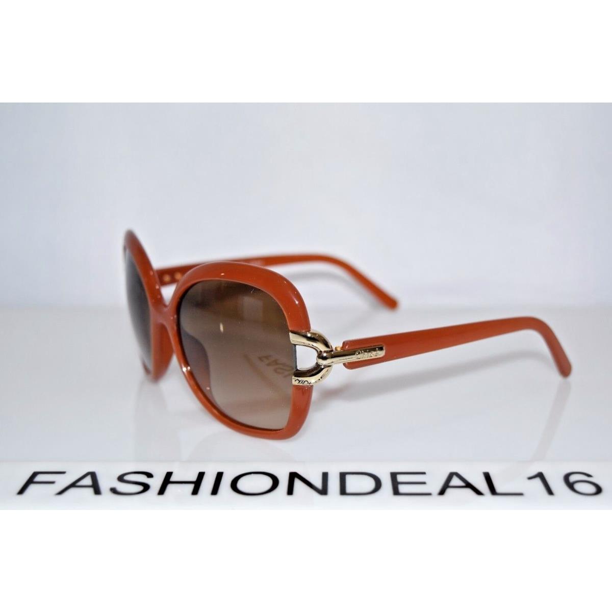 Chlo Brick Brown Square Oversized CE637S 204 Chloe 58-17-135 Sunglasses