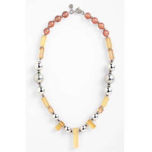 Marc BY Marc Jacobs Light Peach Multi `ball Chains` Beaded Necklace