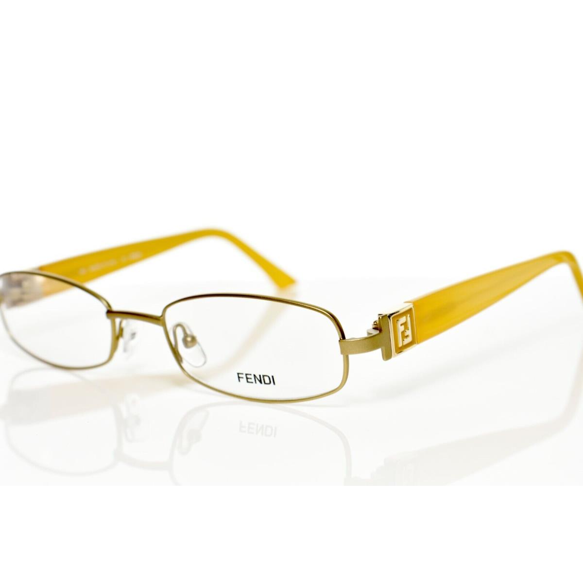 Fendi 905 715 Yellow RX Eyeglasses 52-19-130 - Nose Pads Replaced